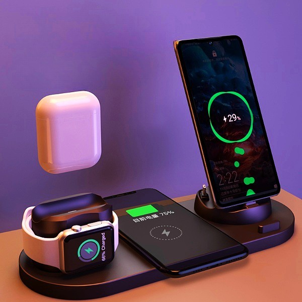 6 In 1 Wireless Charging Statation